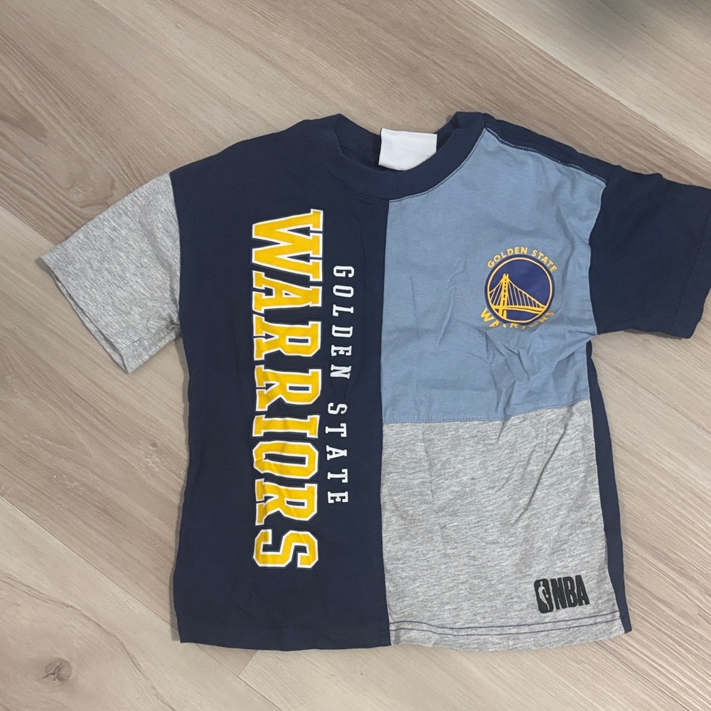 NBA Golden State Warriors Kids Colorblock Tee Sz 3